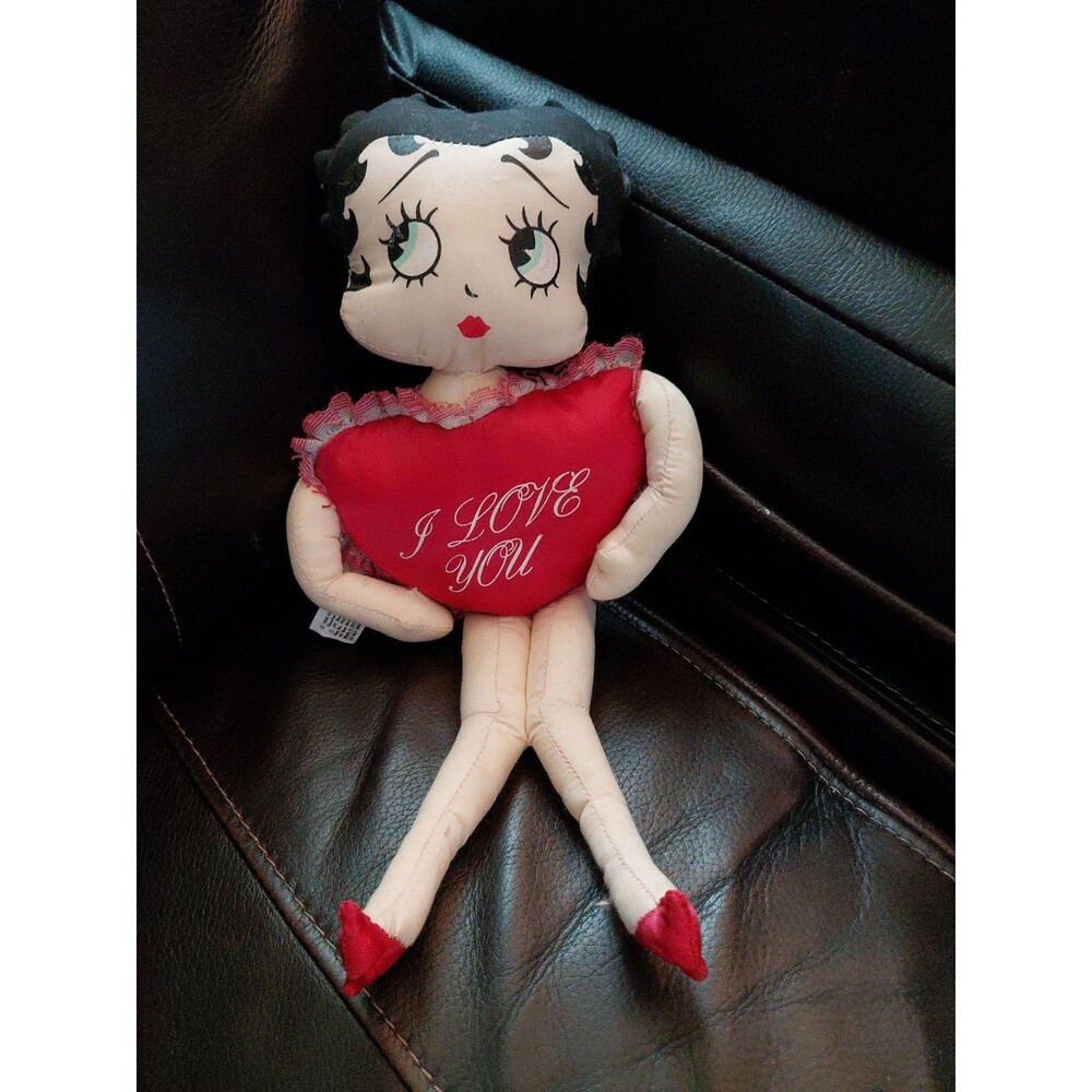 BETTY BOOP Kellytoy 1988 I LOVE YOU Heart 13 in Plush Doll   VINTAGE